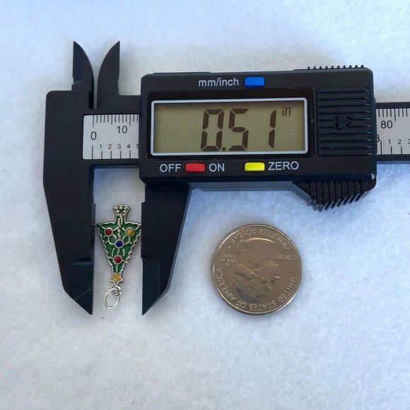 VTG Sterling Silver 925 Multicolored Enamel Christmas Tree Charm Pendant - Picture 14 of 16